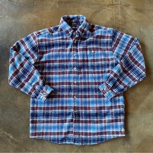 VTG 90s Cherokee Plaid Flannel Thick Button Up Shirt